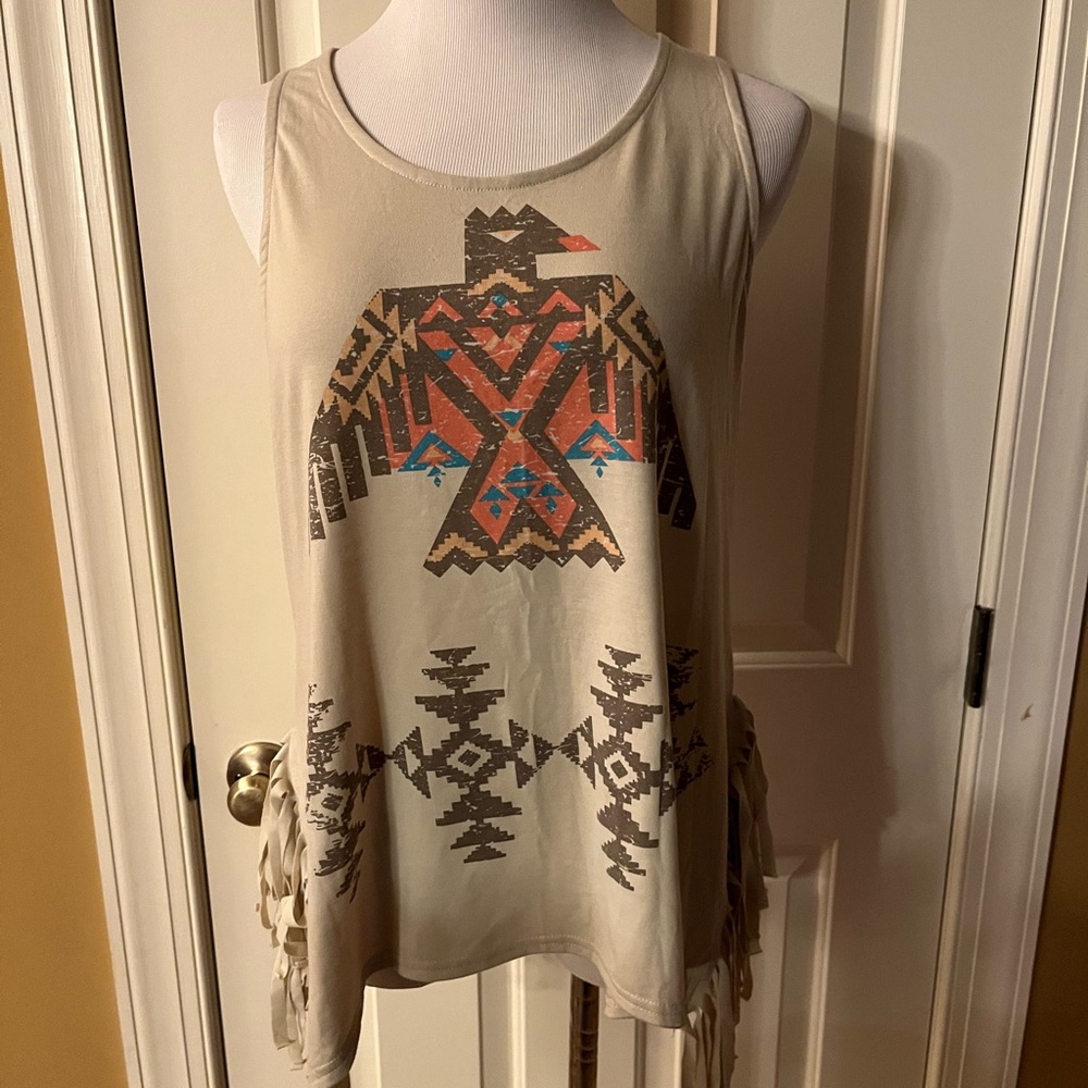 New Roper Size Large Women’s Sleeveless Shirt Western Clothing Tank Top